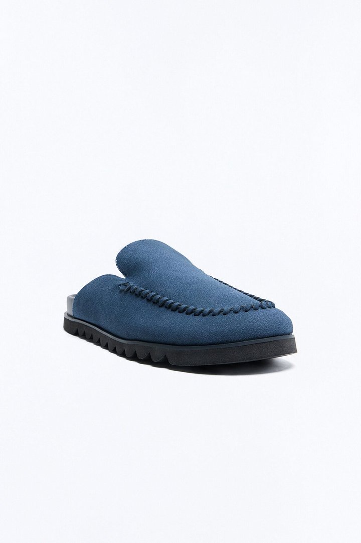 Darian Mule Loafter Slides - Blue