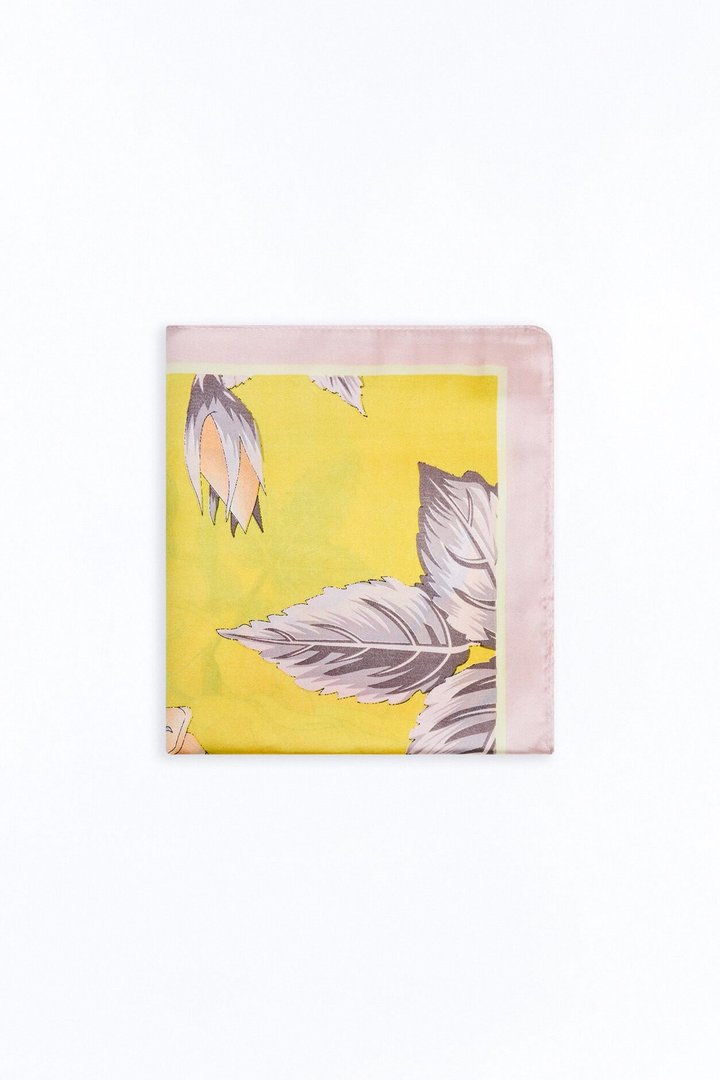 Japanese Garden Head Scarf - Yellow/combo