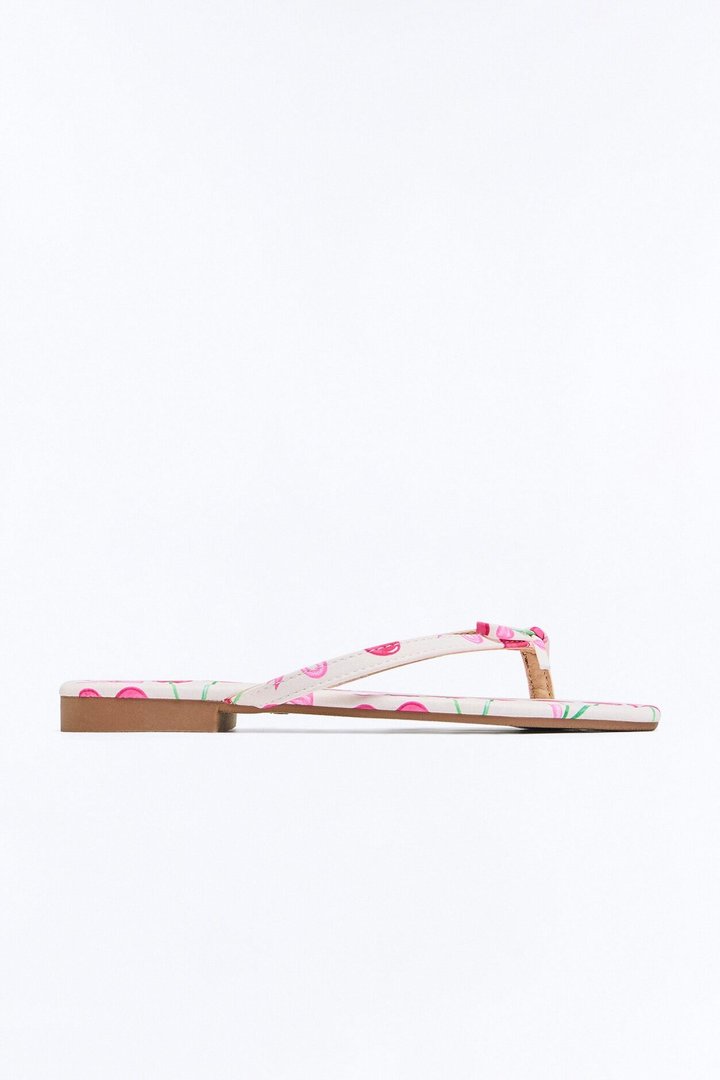 Caprese Bow Flip Flops - Beige