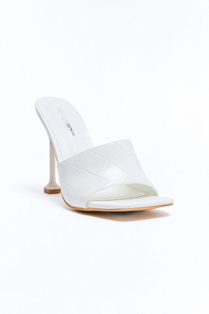 Delta Quilted Heels - White