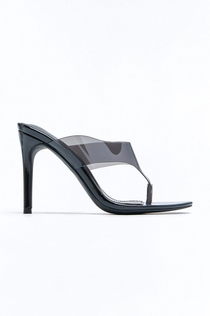 Magine Thong Stiletto Heels - Black