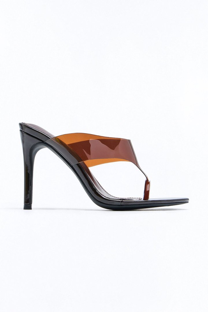 Magine Thong Stiletto Heels - Brown