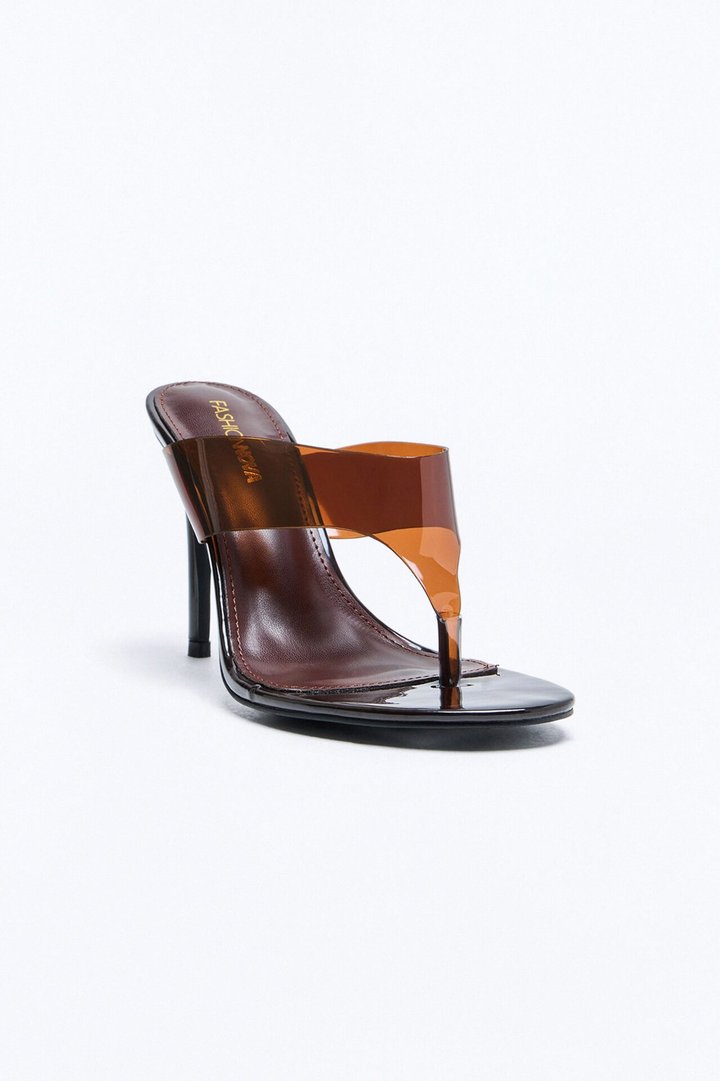 Magine Thong Stiletto Heels - Brown