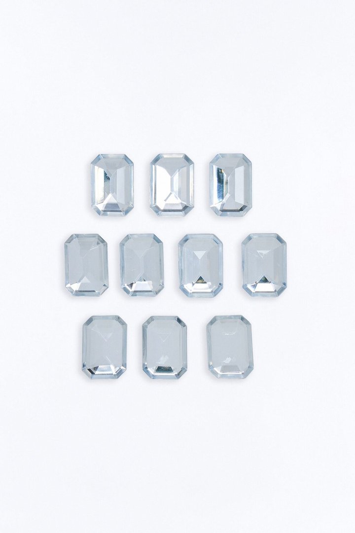 Raindrops In My Hair 10 Piece Hair Clip Set - Silver