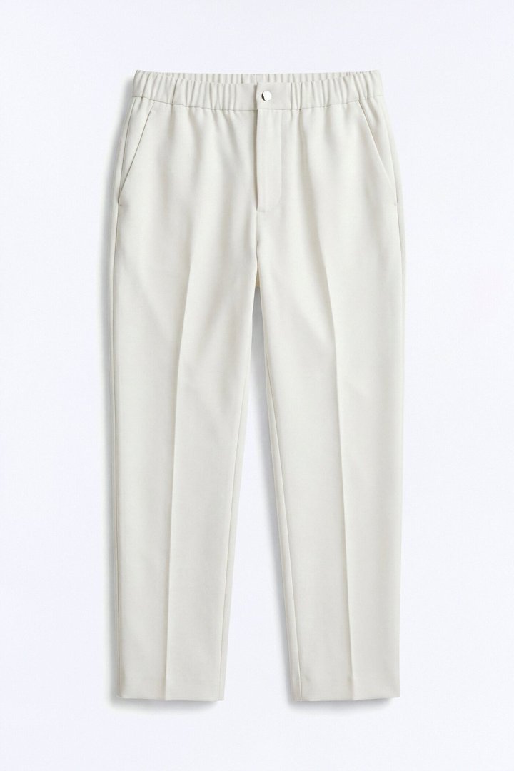 Modern Essential Straight Trouser - Off White
