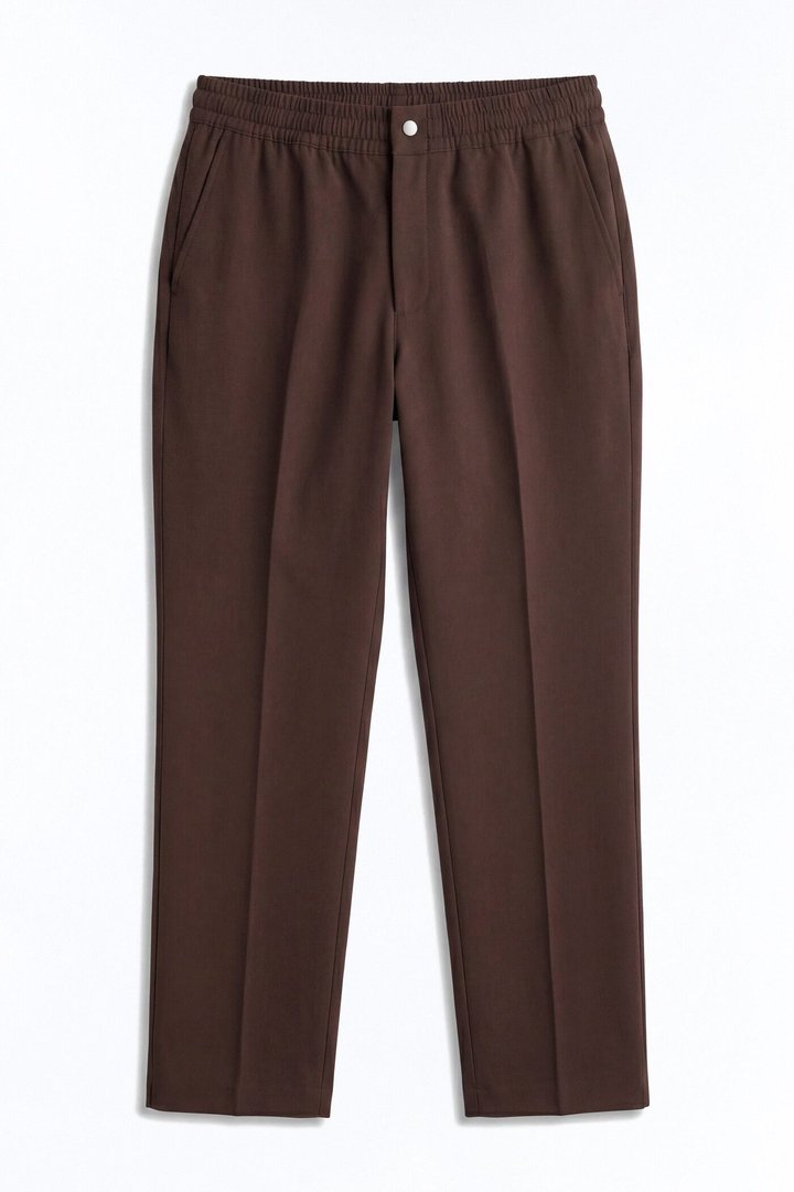 Modern Essential Straight Trouser - Chocolate
