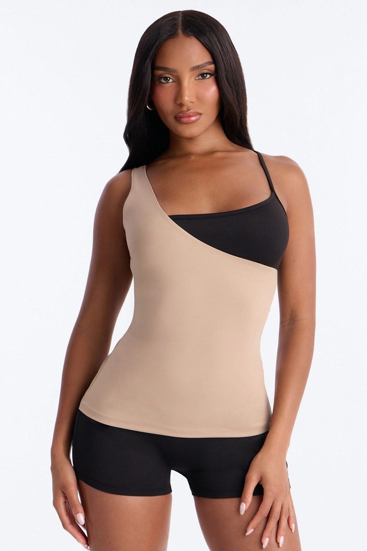 Sporty And Nice Contrast Trim Romper - Black/combo