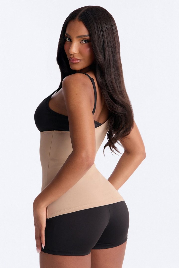 Sporty And Nice Contrast Trim Romper - Black/combo