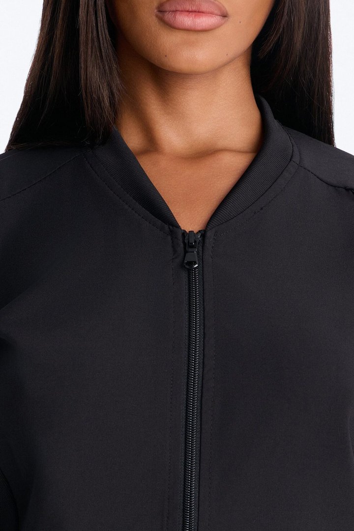Take Care 4 Way Stretch Scrub Uniform Jacket - Black