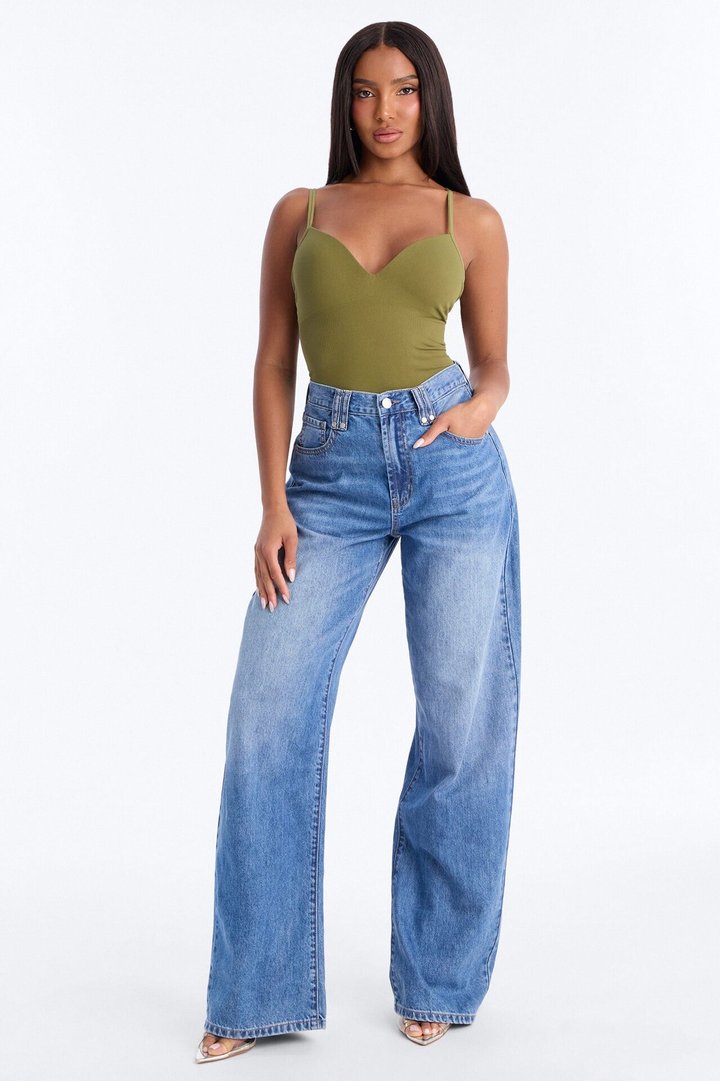 Serenity Sculpted Seamless Bodysuit - Olive