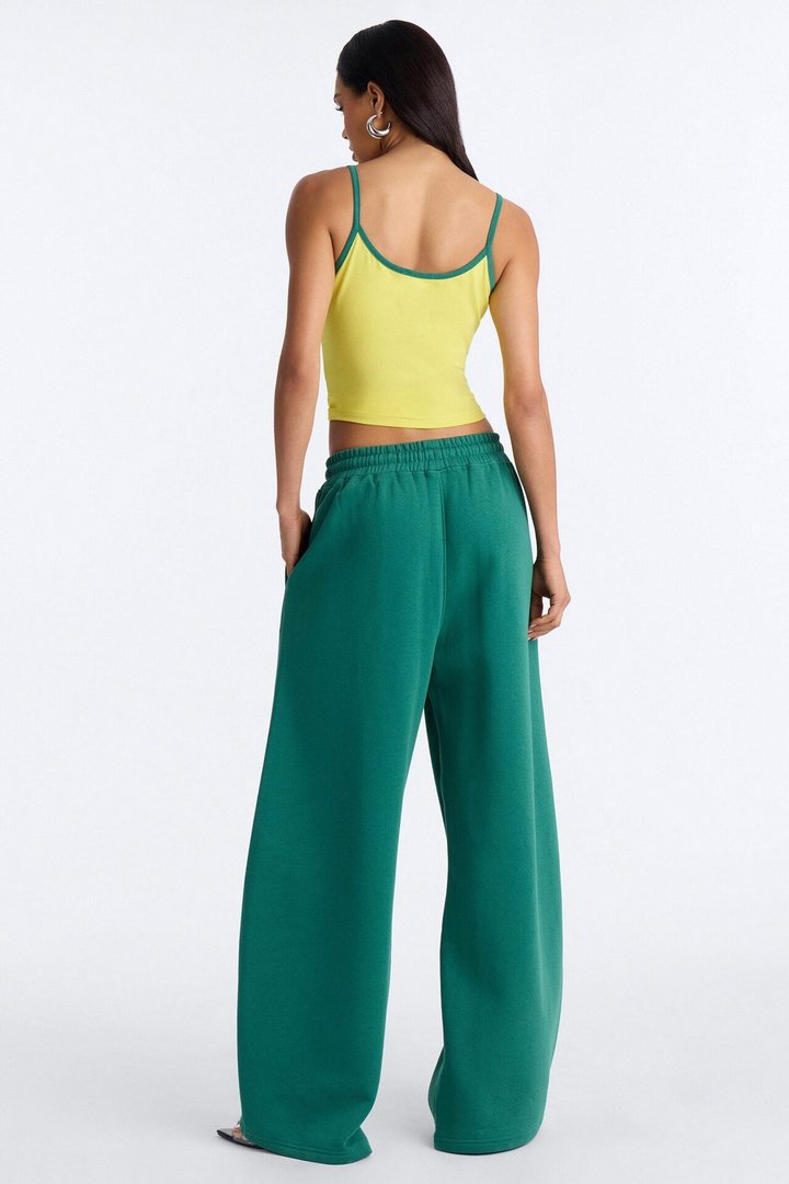 Go Brazil Fleece Barrel Pant Set - Green/combo