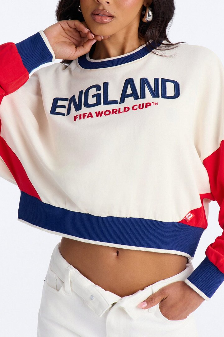FIFA England World Class Cropped Sweatshirt - Multi Color