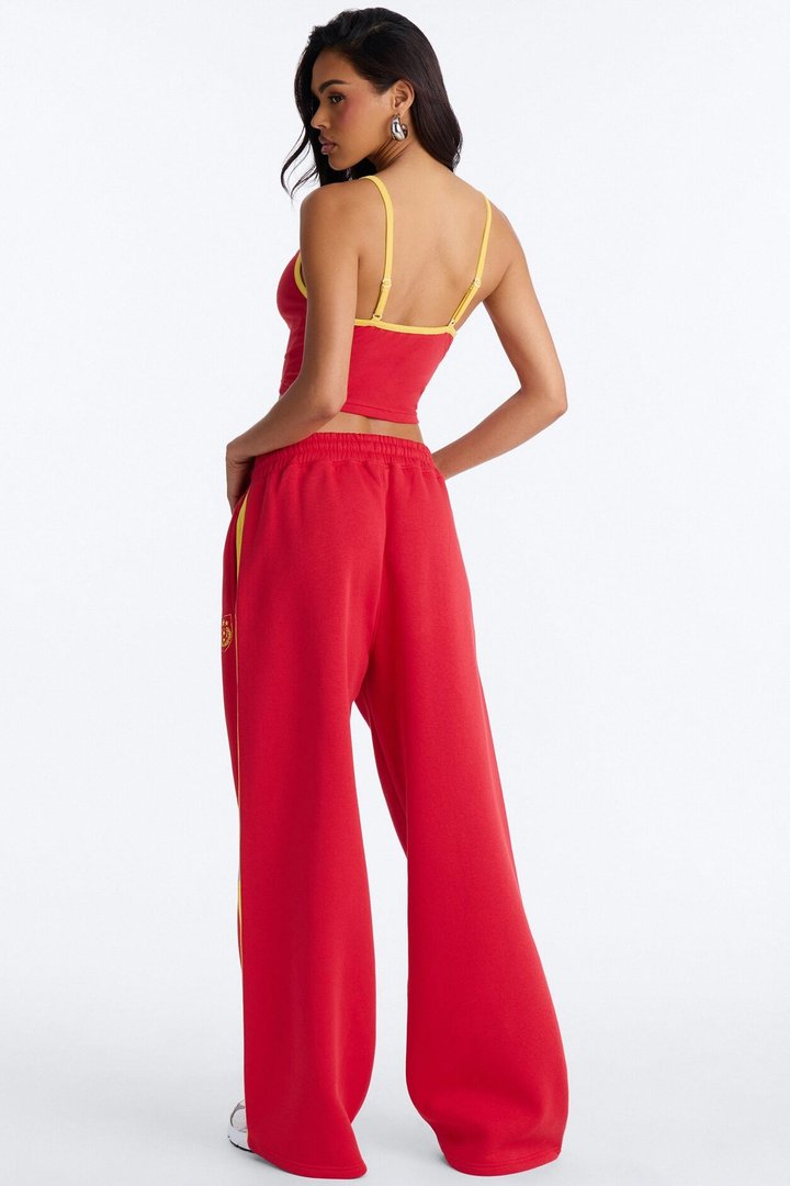Vamos Espana Fleece Pant Set - Red