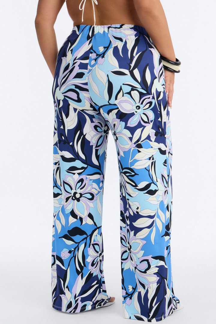 Can't Go Wrong Flared Stretch Pant - Blue/combo