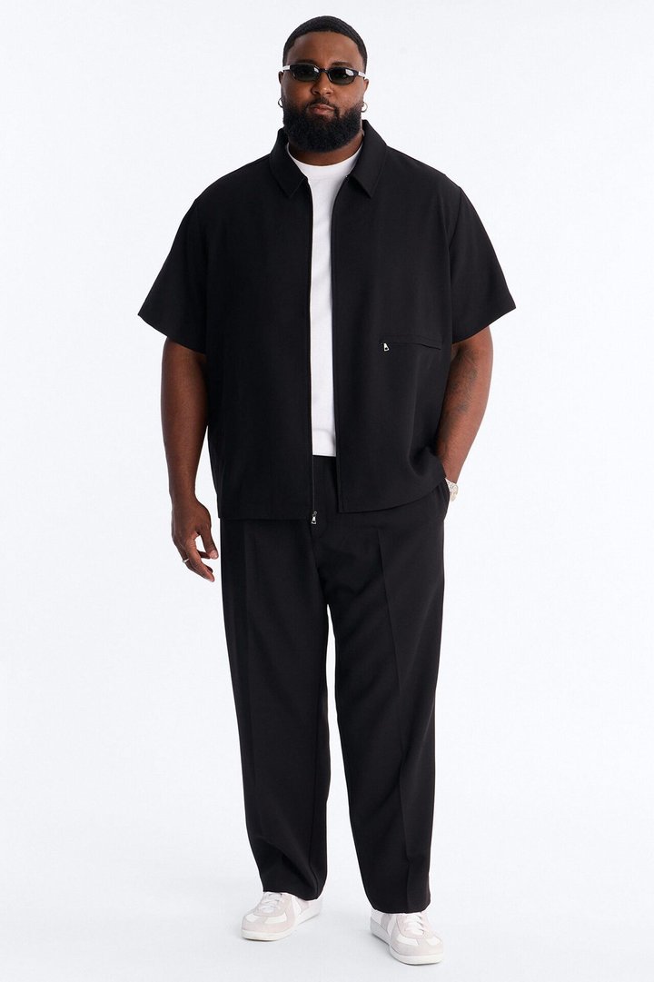 Modern Essential Straight Trouser - Black