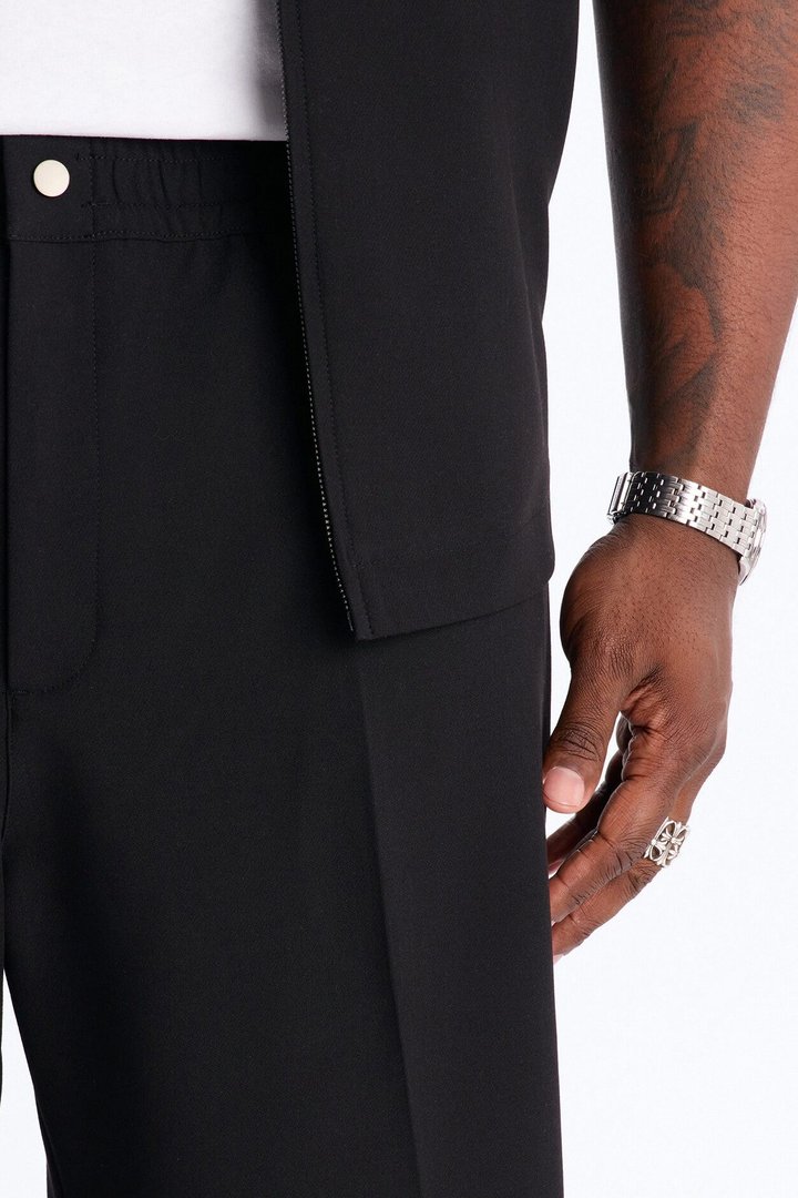Modern Essential Straight Trouser - Black