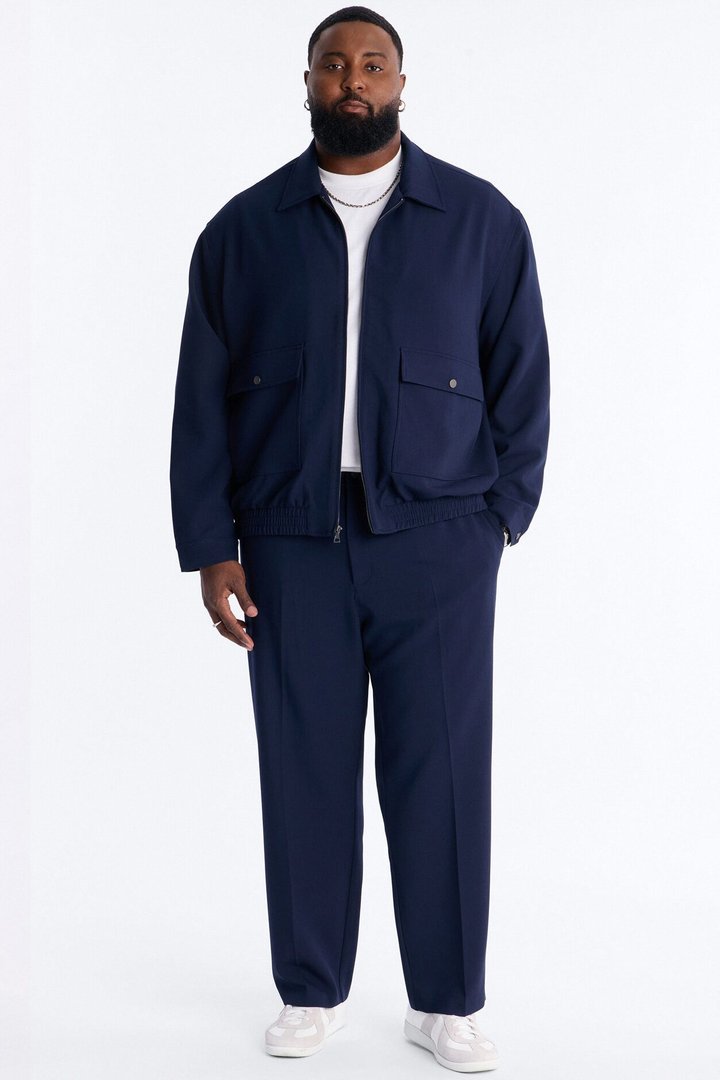 Modern Essential Straight Trouser - Navy