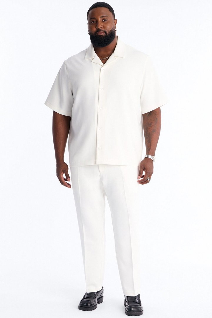 Modern Essential Slim Trouser - Off White