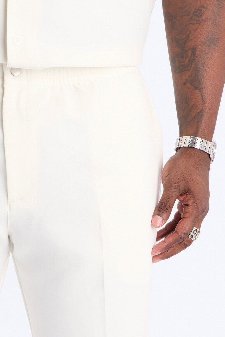 Modern Essential Slim Trouser - Off White