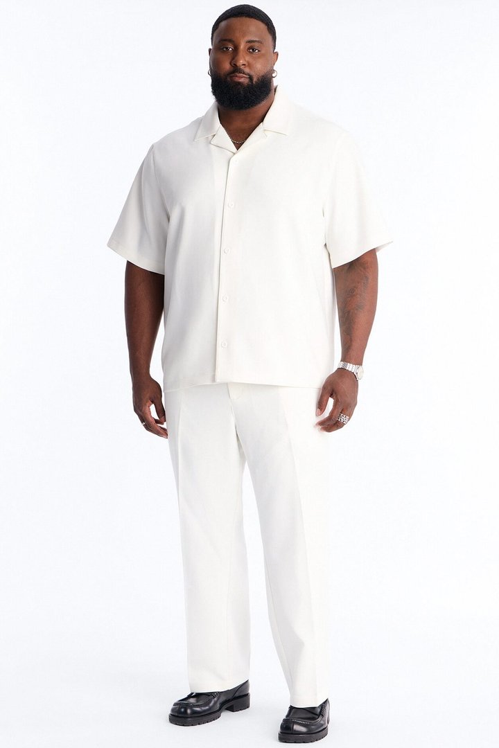 Modern Essential Straight Trouser - Off White