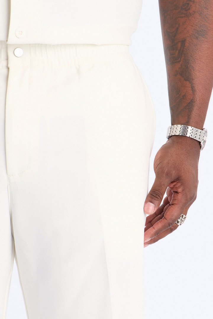 Modern Essential Straight Trouser - Off White