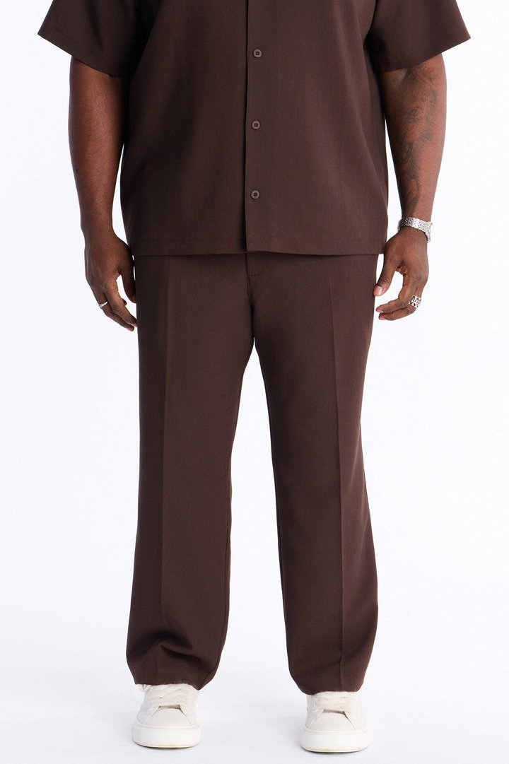 Modern Essential Straight Trouser - Chocolate