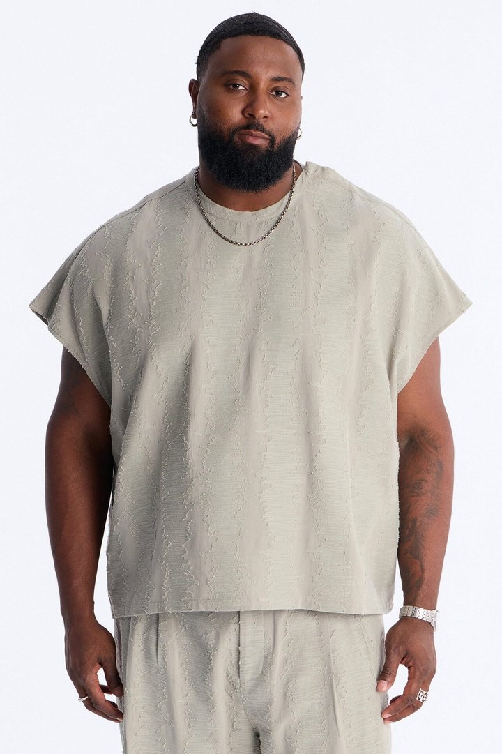 Relaxed Sands Of Time Sleeveless Tee - Sage