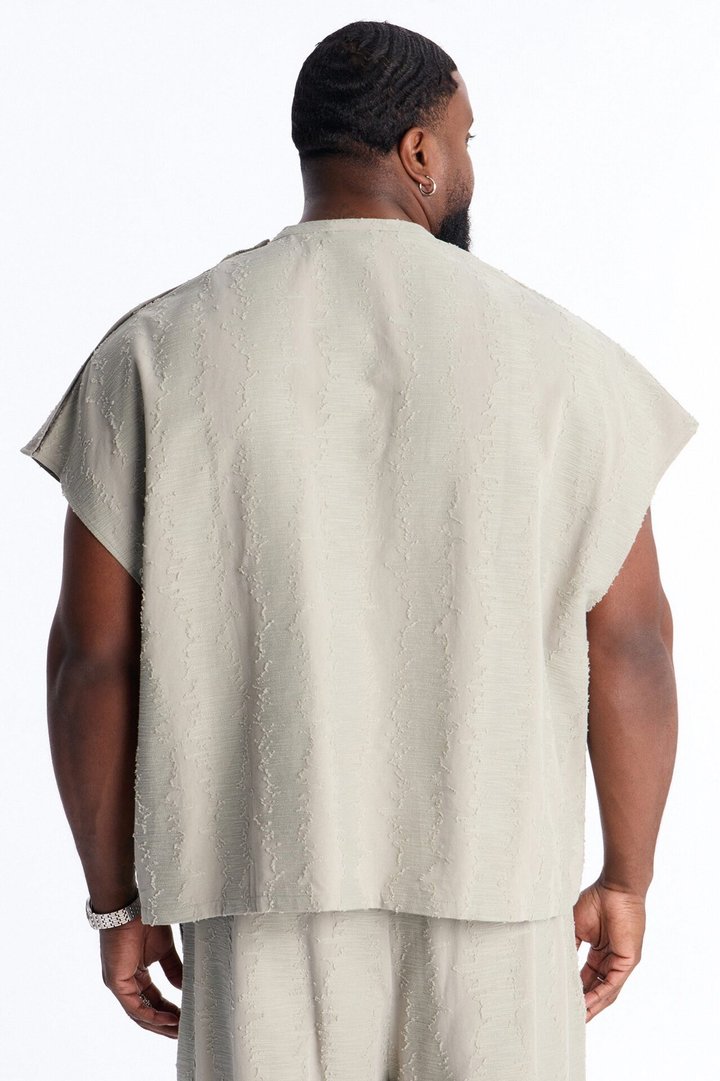 Relaxed Sands Of Time Sleeveless Tee - Sage