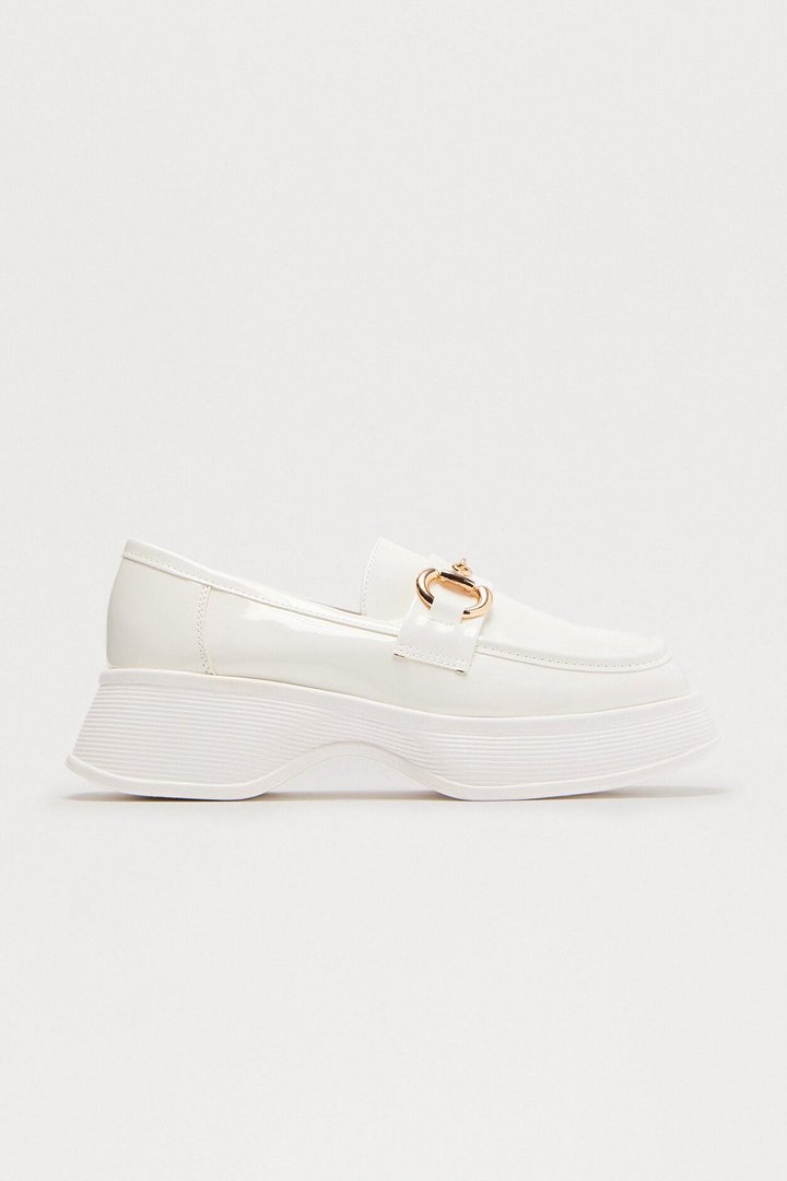 Ross Hardware Platform Loafers - White