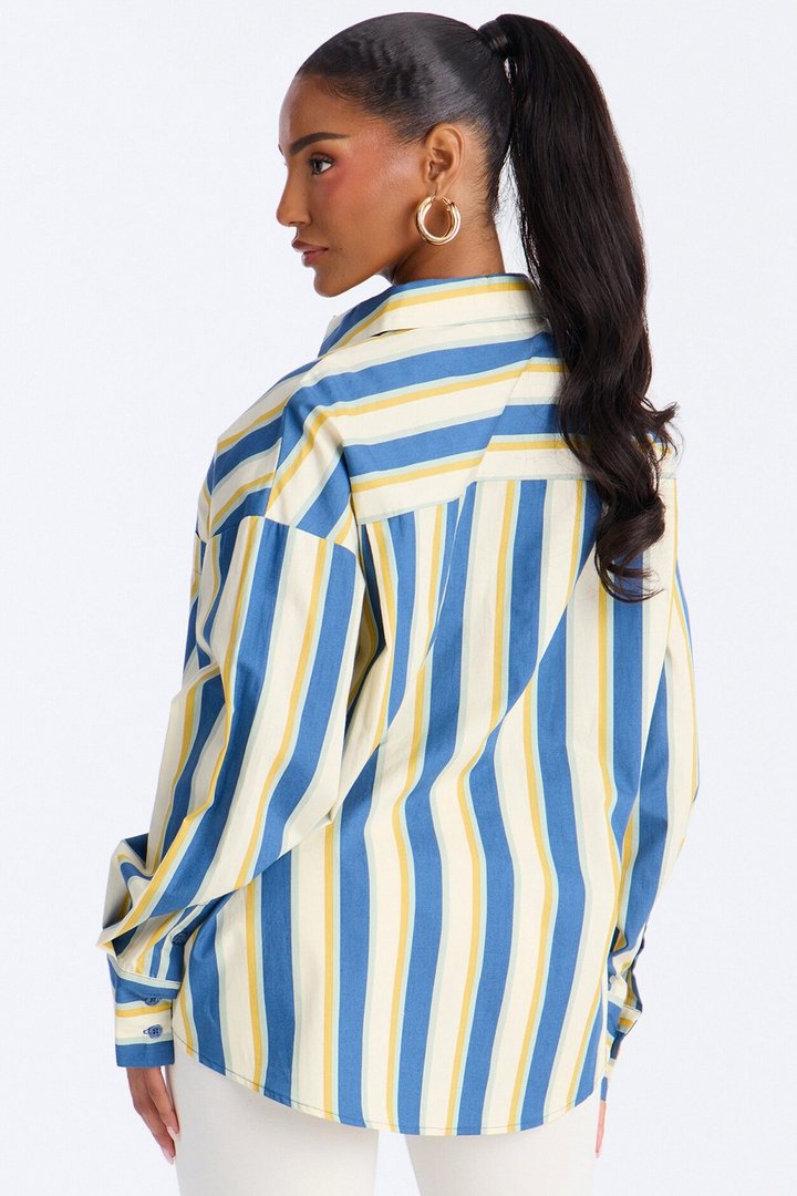 I'm The Main Topic Striped Shirt - Blue/combo