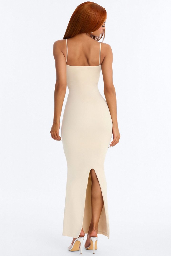 Seamless Smooth Double Lined Maxi Dress - Bone