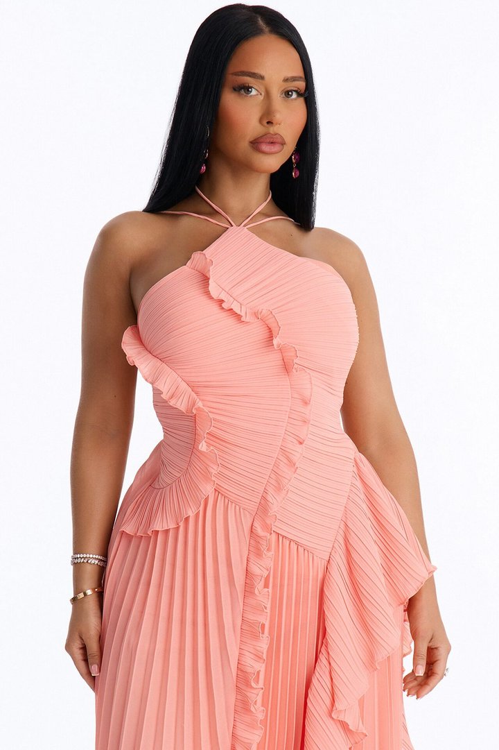 Favorite Hello Ruffle Gown - Peach