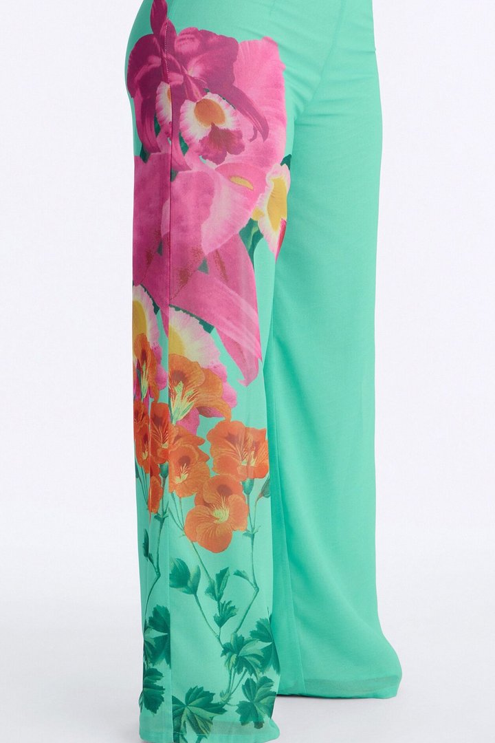 Amelia Cowl Floral Jumpsuit - Green