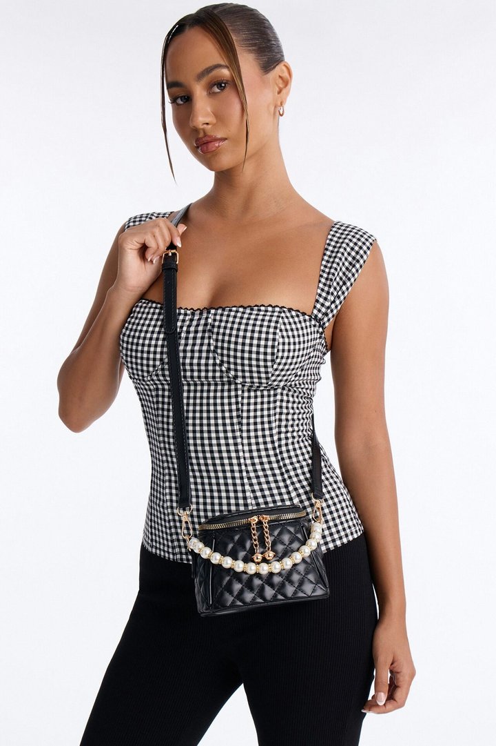 Gentle Soul Faux Leather Crossbody Bag - Black