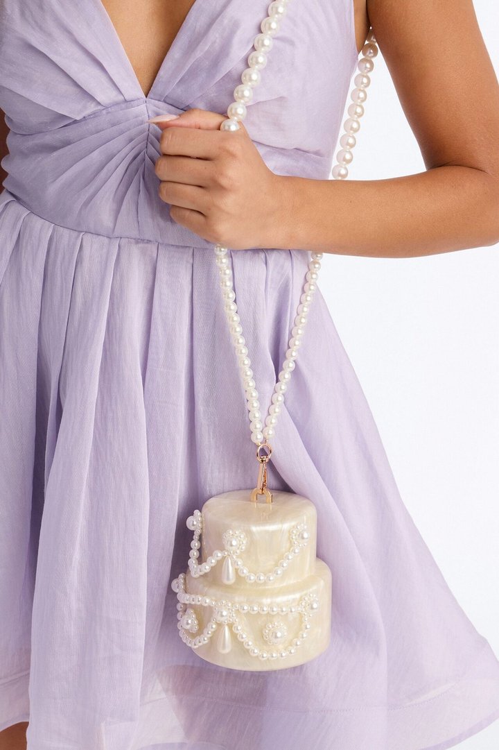 Sweet As A Cake Novelty Clutch - Ivory