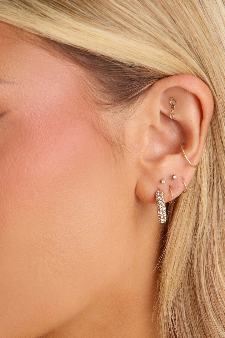 Timeless 3 Pair Multi Hoop Earrings - Gold