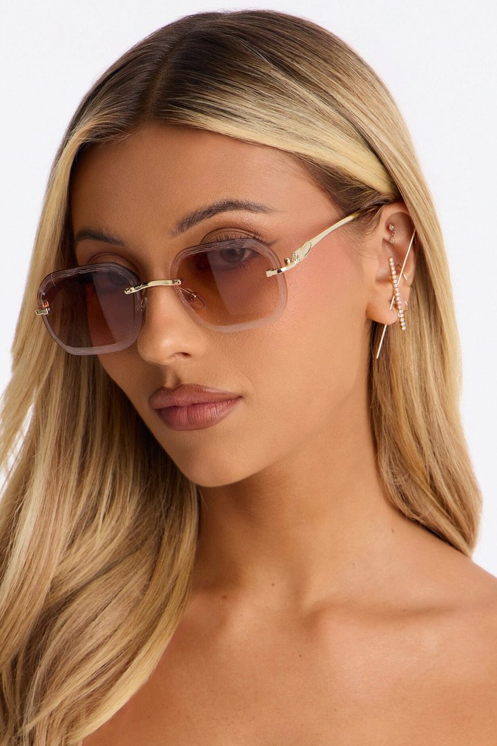 Elegantly Engraved Sunglasses - Orange