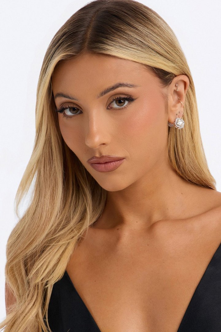 Aurora Cut Earrings - Silver