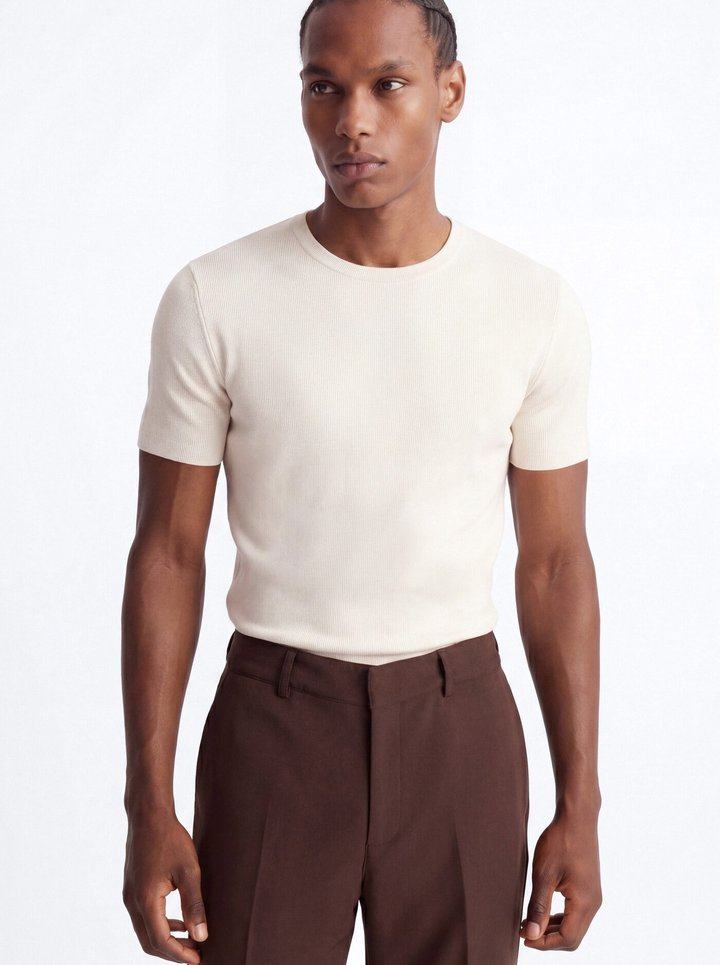 Modern Essential Relaxed Straight Hybrid Waist Trouser - Chocolate