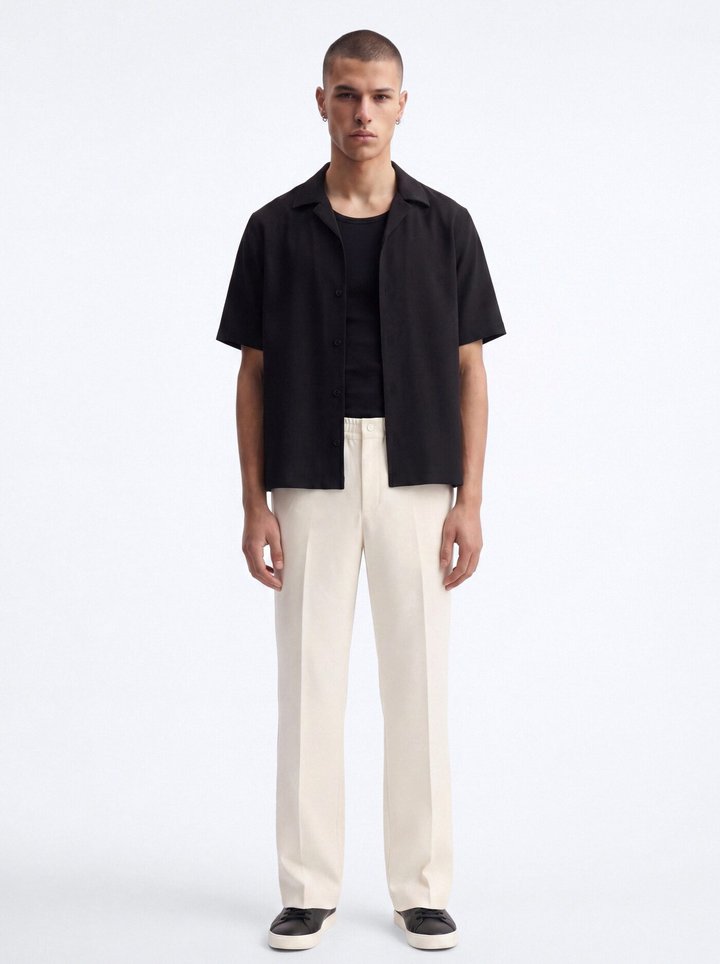 Modern Essential Straight Trouser - Off White