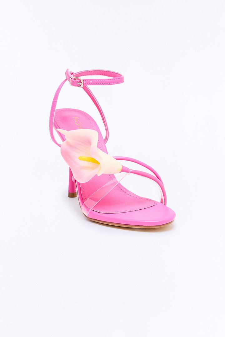Warm Waters Flower Heels - HotPink/combo