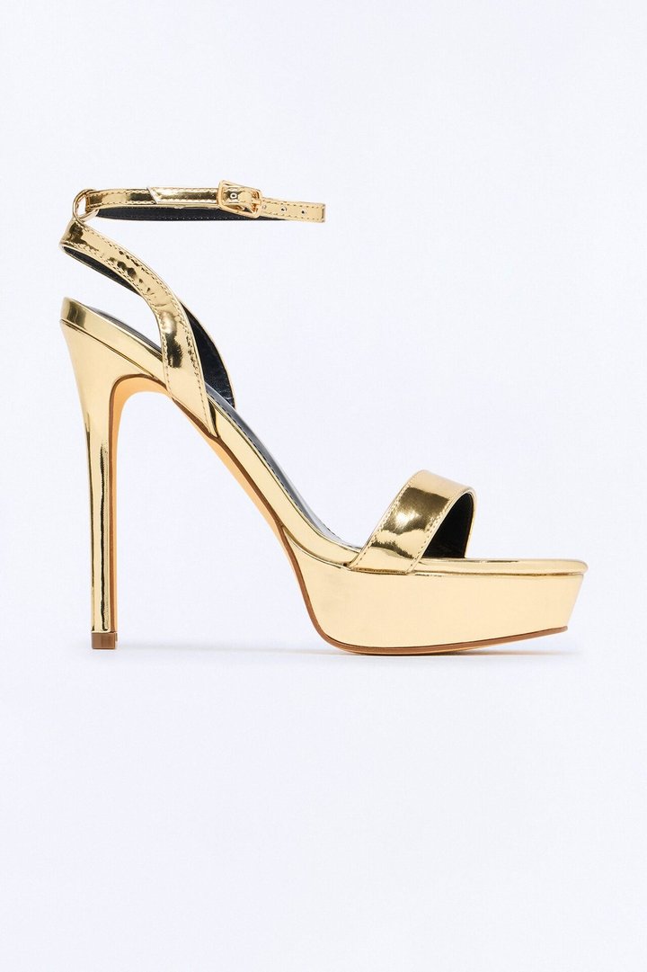 Wrenna Platform Stiletto Heels - Gold