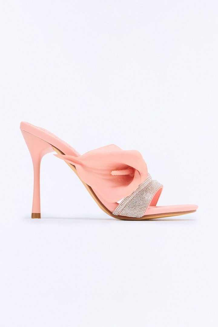 Evening Calla Lily Rhinestone Heels - Mauve