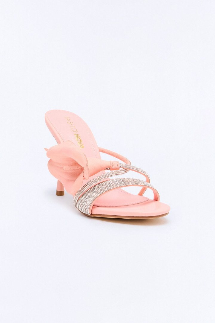 Evening Calla Lily Rhinestone Heels - Mauve