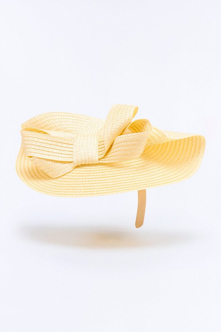 Sun-Kissed Straw Fascinator - Natural