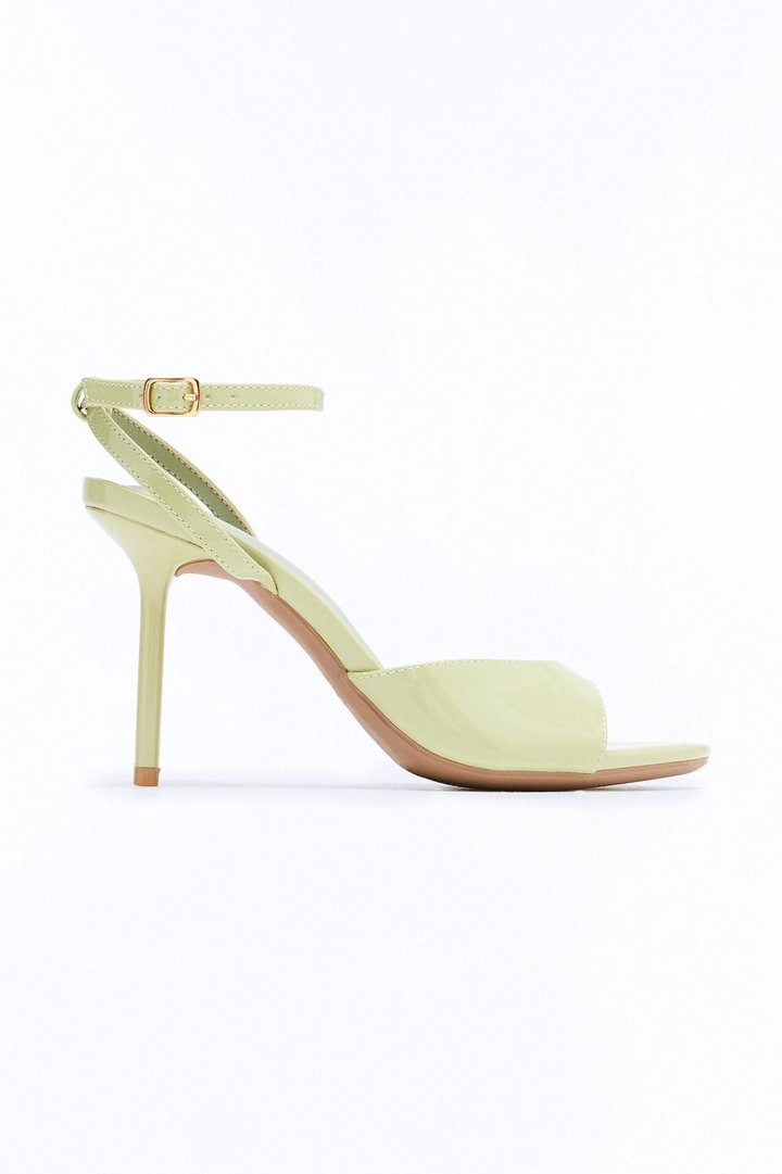 Sparky Patent Stiletto Heels - Olive