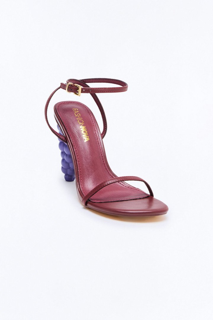 Winery Novelty Heels - Burgundy
