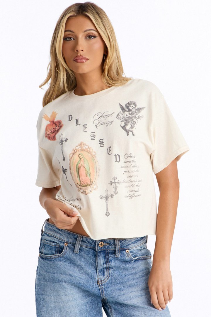 Sacred Blessings Tee - Off White