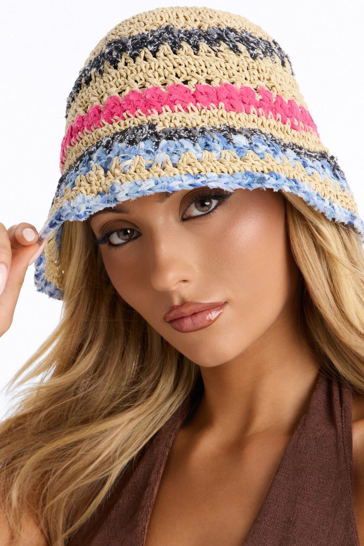 Salt & Straw Bucket Hat - Natural/Combo