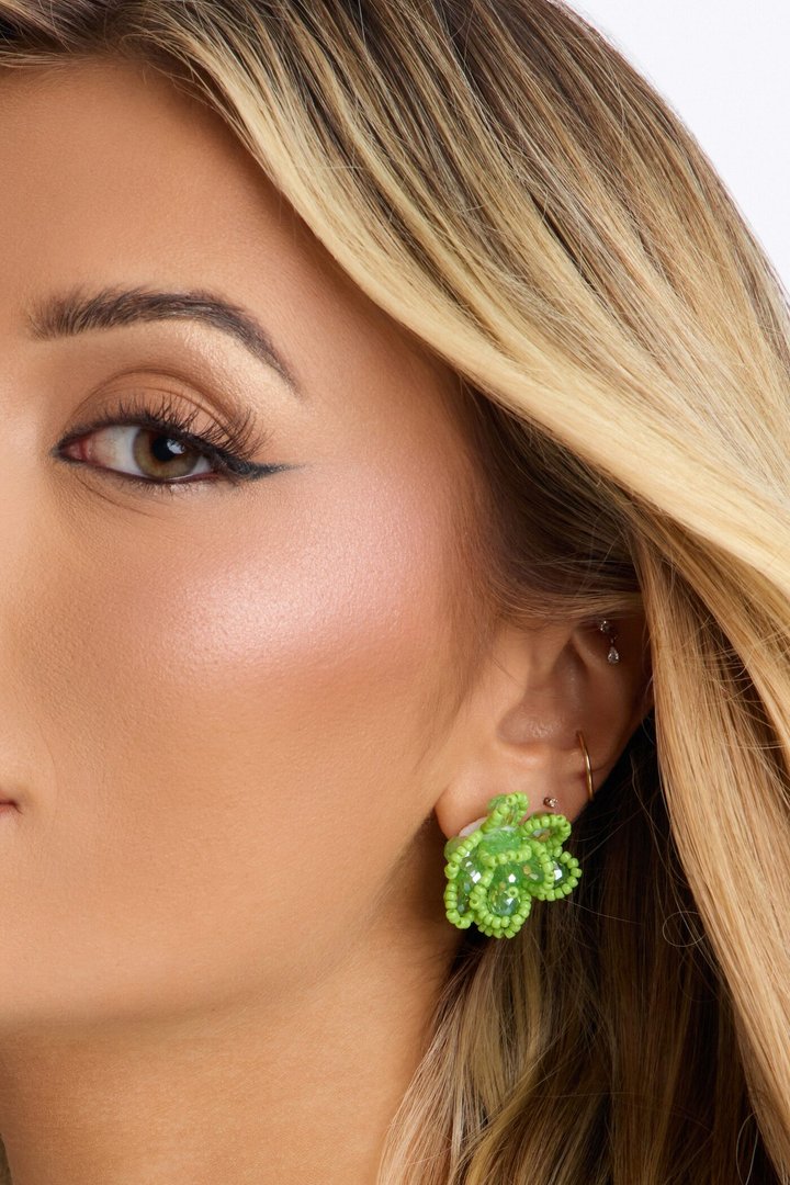 Rooted Magic Stud Earrings - Green